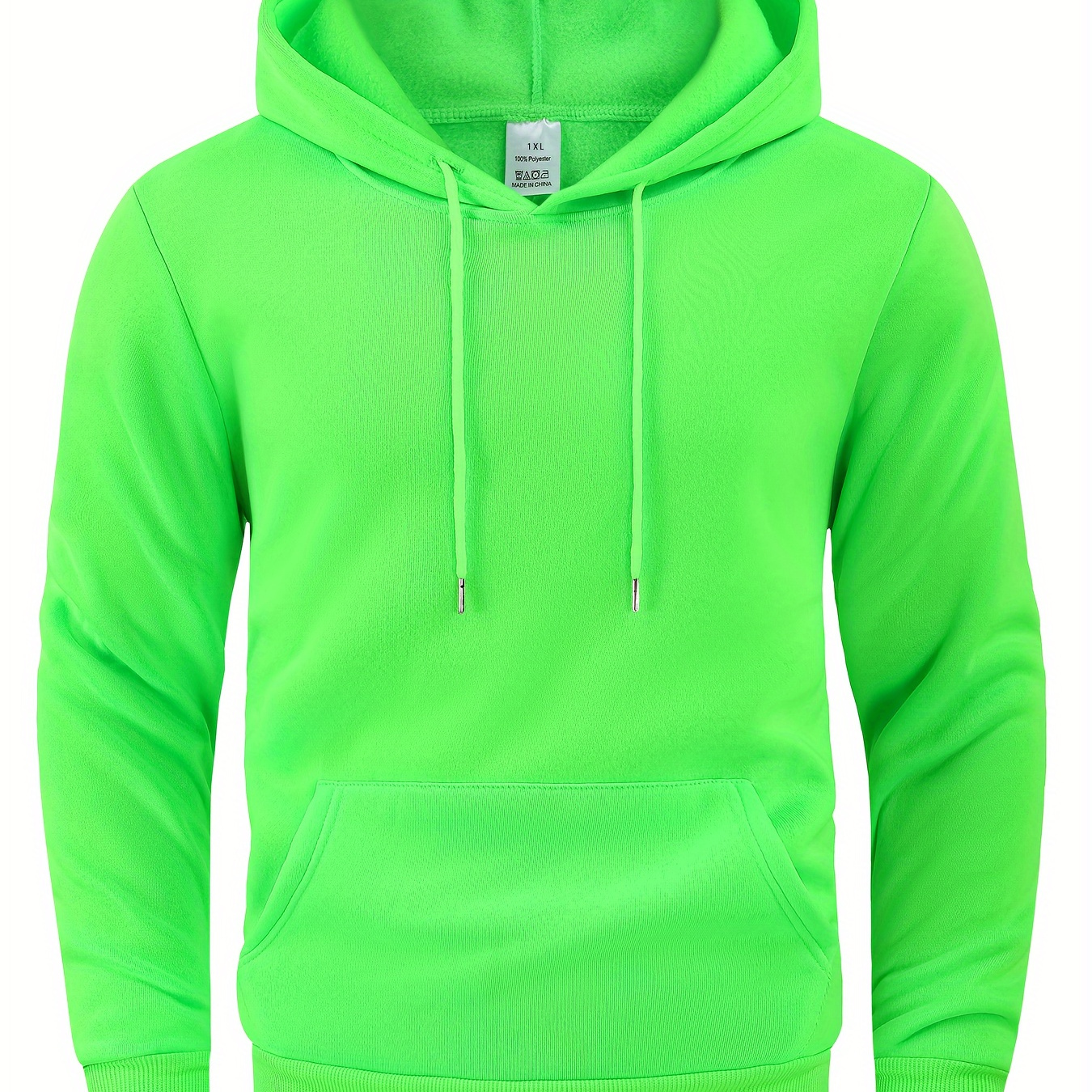 

Plus Size Men's Solid Color Hoodies Stylish Casual Hooded Sweatshirt Fall Winter Tops, Men's Clothing