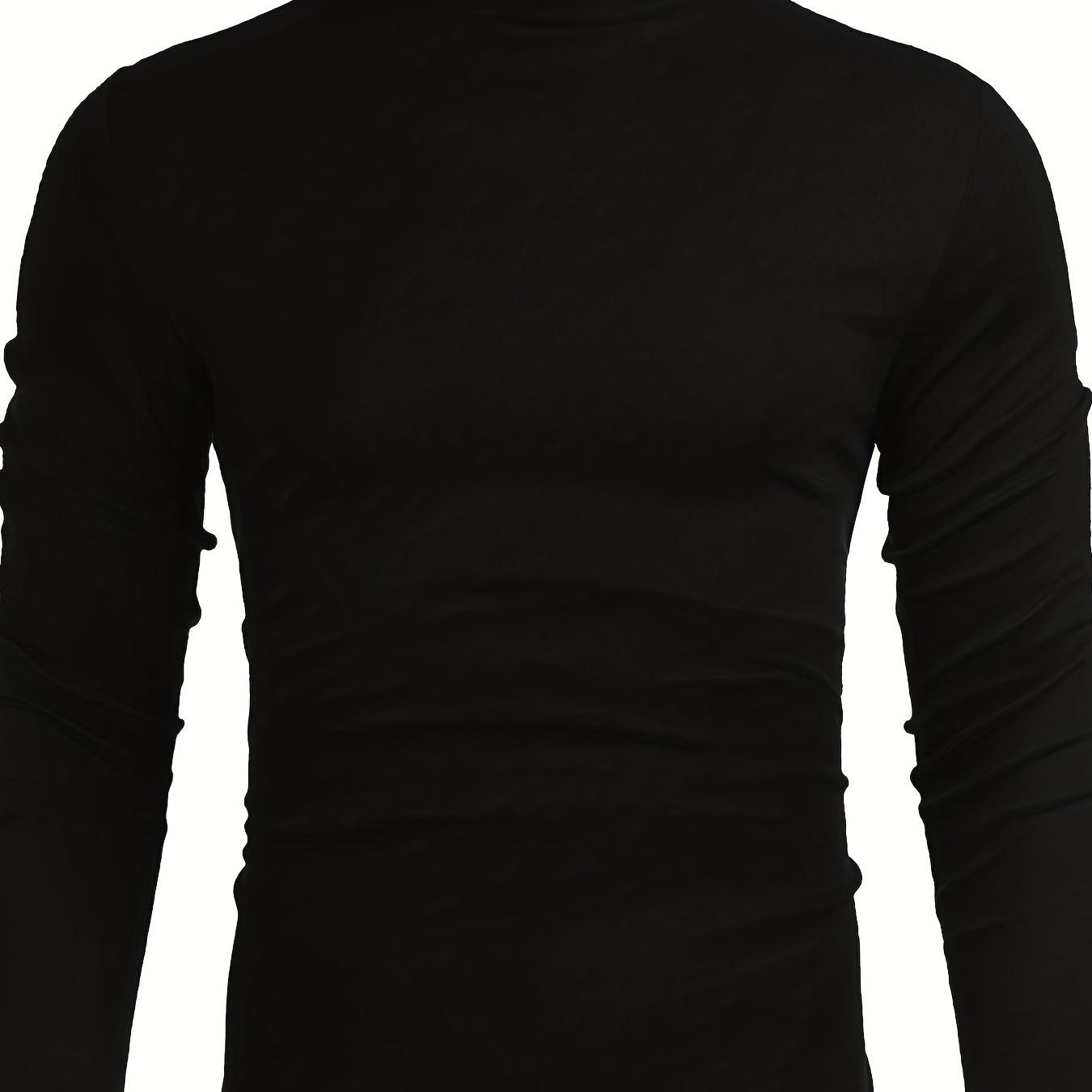 Solid Color Plus Size Men's Casual Turtleneck Sweater Bottoming Wear For Spring /autumn/ Winter