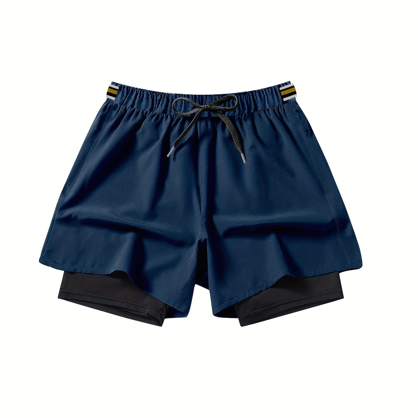 

Men's Athletic 2-in-1 Shorts With Drawstring Pockets And Liner, Lightweight And Comfortable For Summer Sports And Fitness