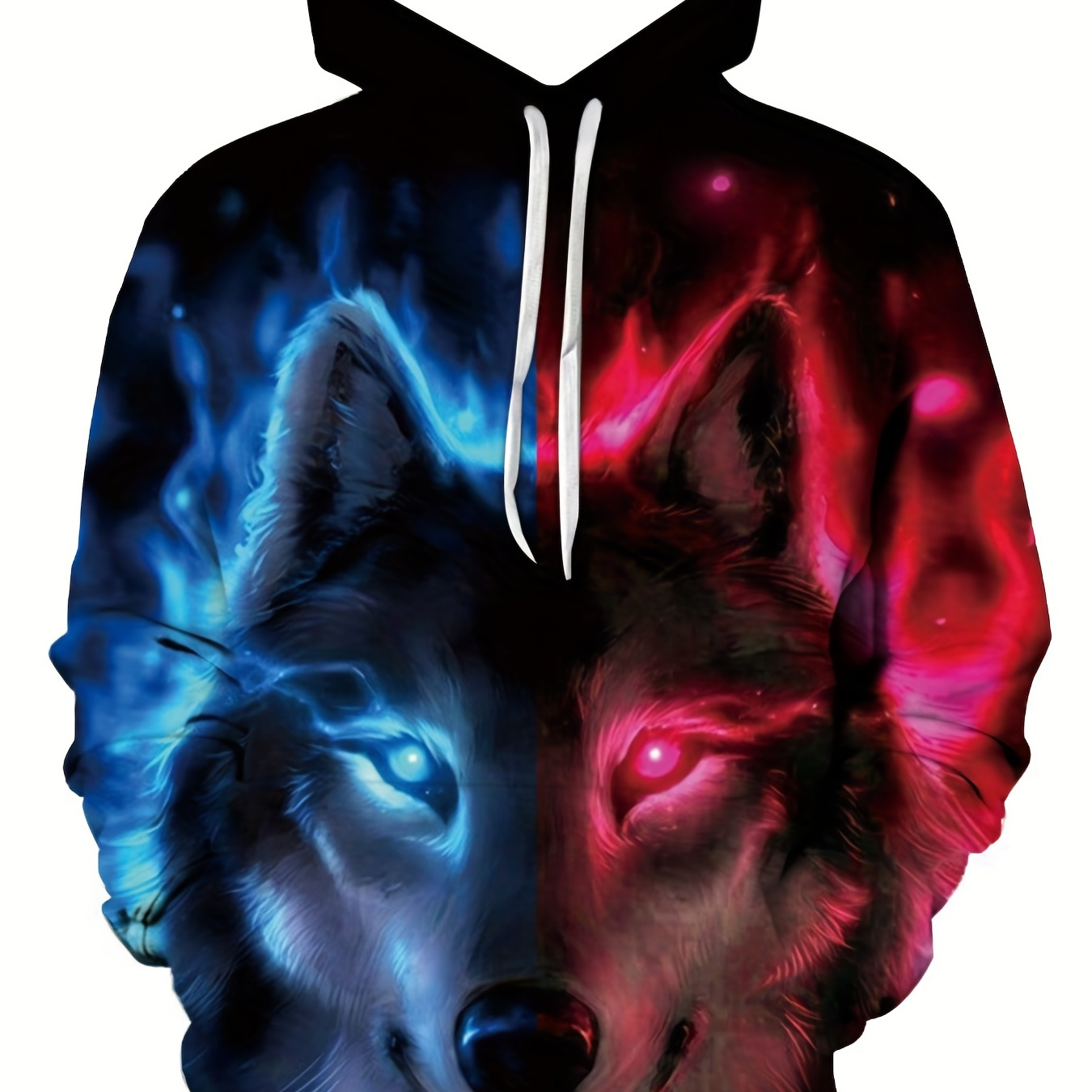 Pink and shop blue wolf hoodie