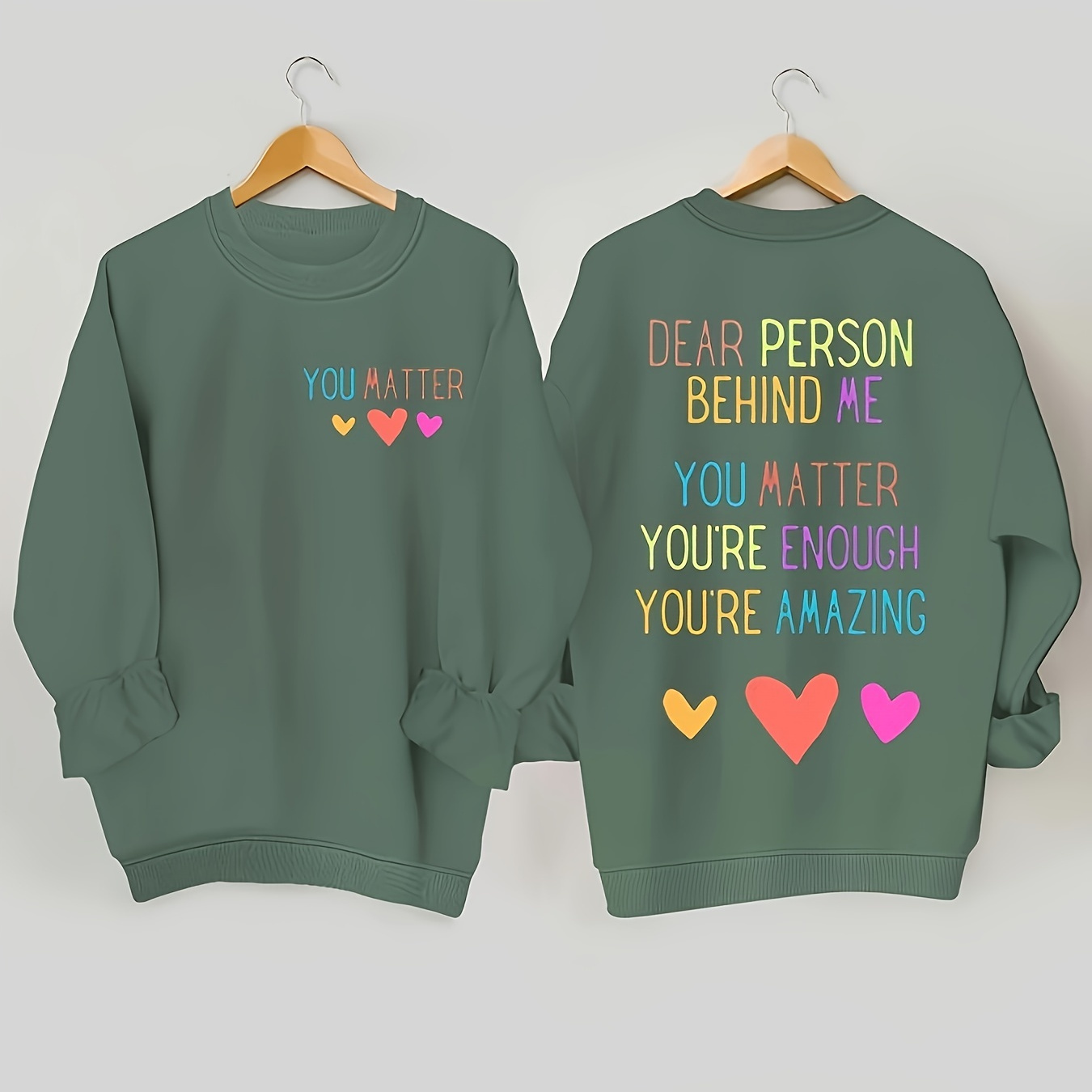 

Plus Size Heart Print Sweatshirt, Casual Long Sleeve Crew Neck Pullover Sweatshirt, Women's Plus Size Clothing