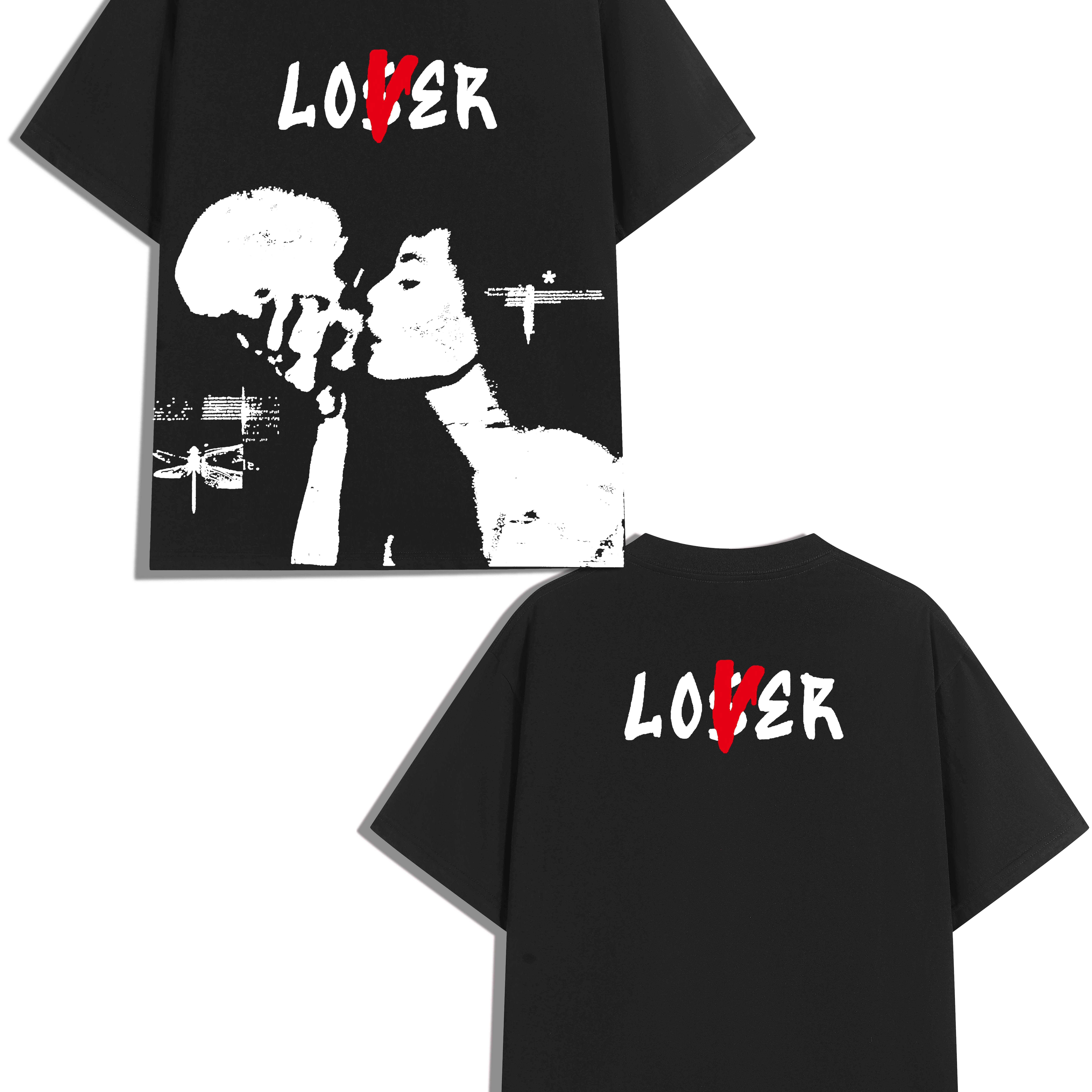 

Y2k- T- Skull & Letter - , Comfortable Tee For