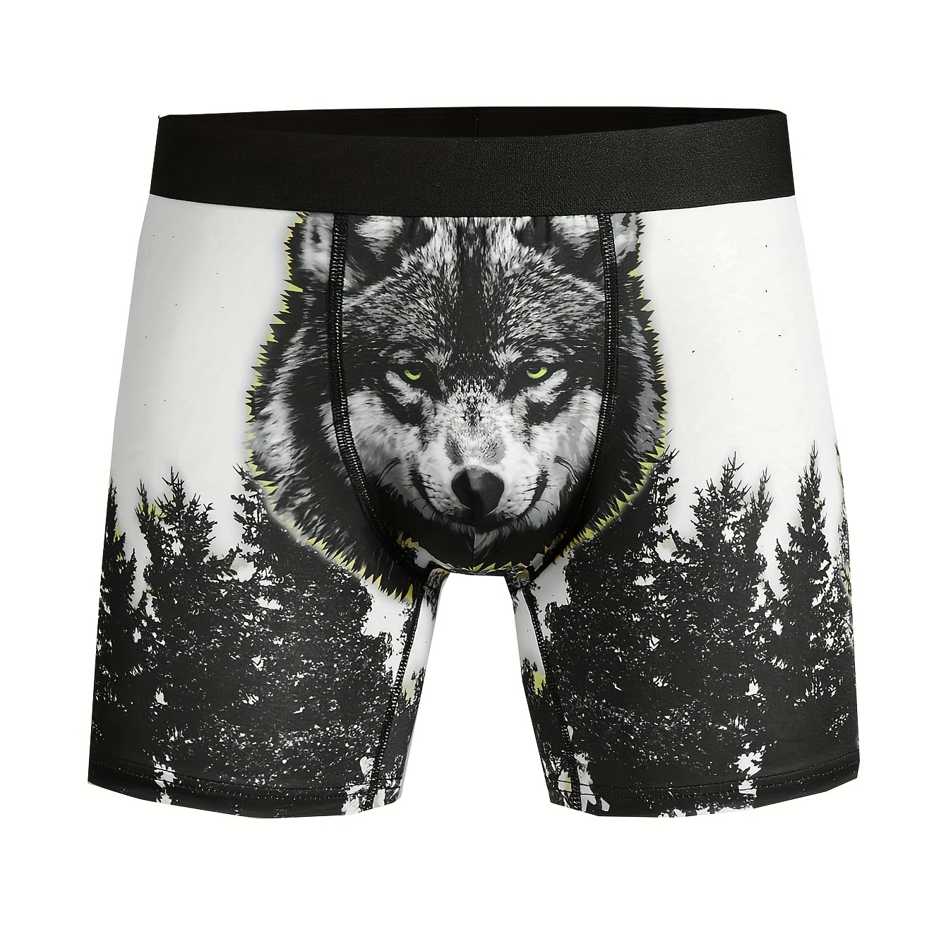 Sexy Ice Silk Underwear Men Lovely Cartoon Print Boxer Shorts