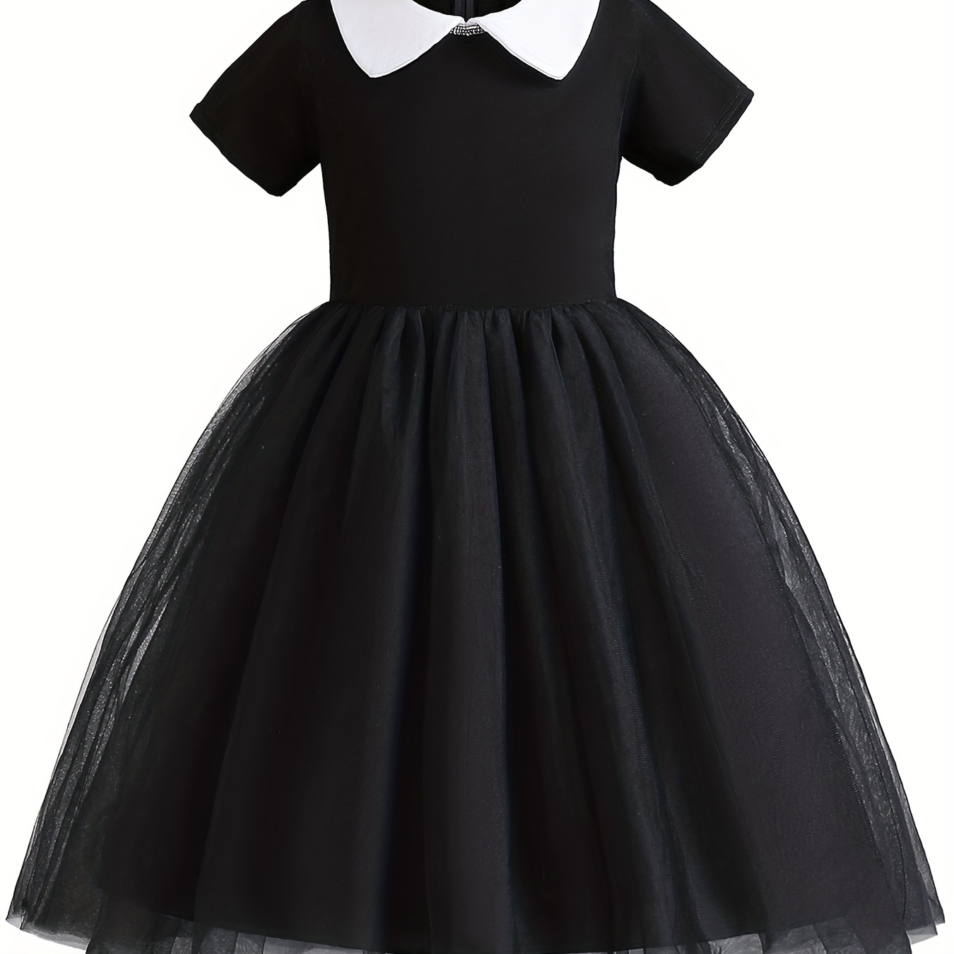 

Girls' Short Sleeve Casual Dress With Tulle Costume Girls Halloween Dress Play Costume