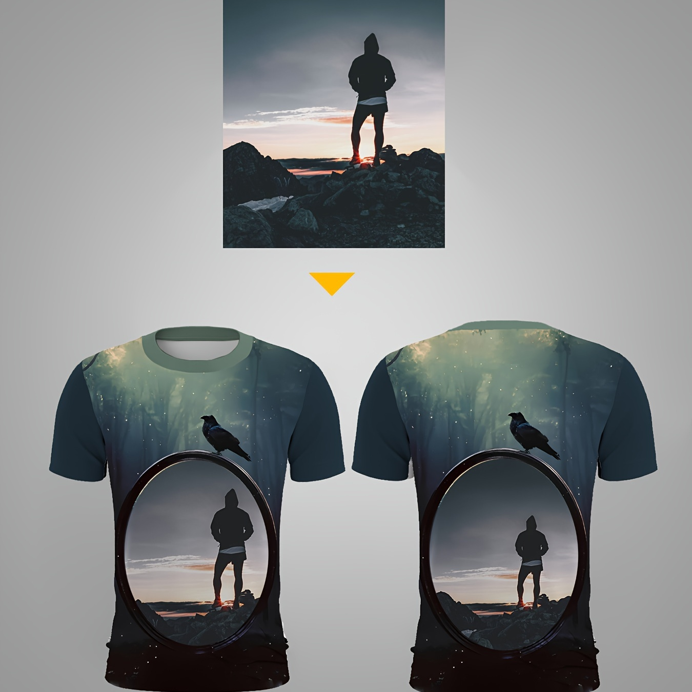 

Plus Size Men's T-shirt - , Full , Breathable Polyester, Machine Washable, Plus Size