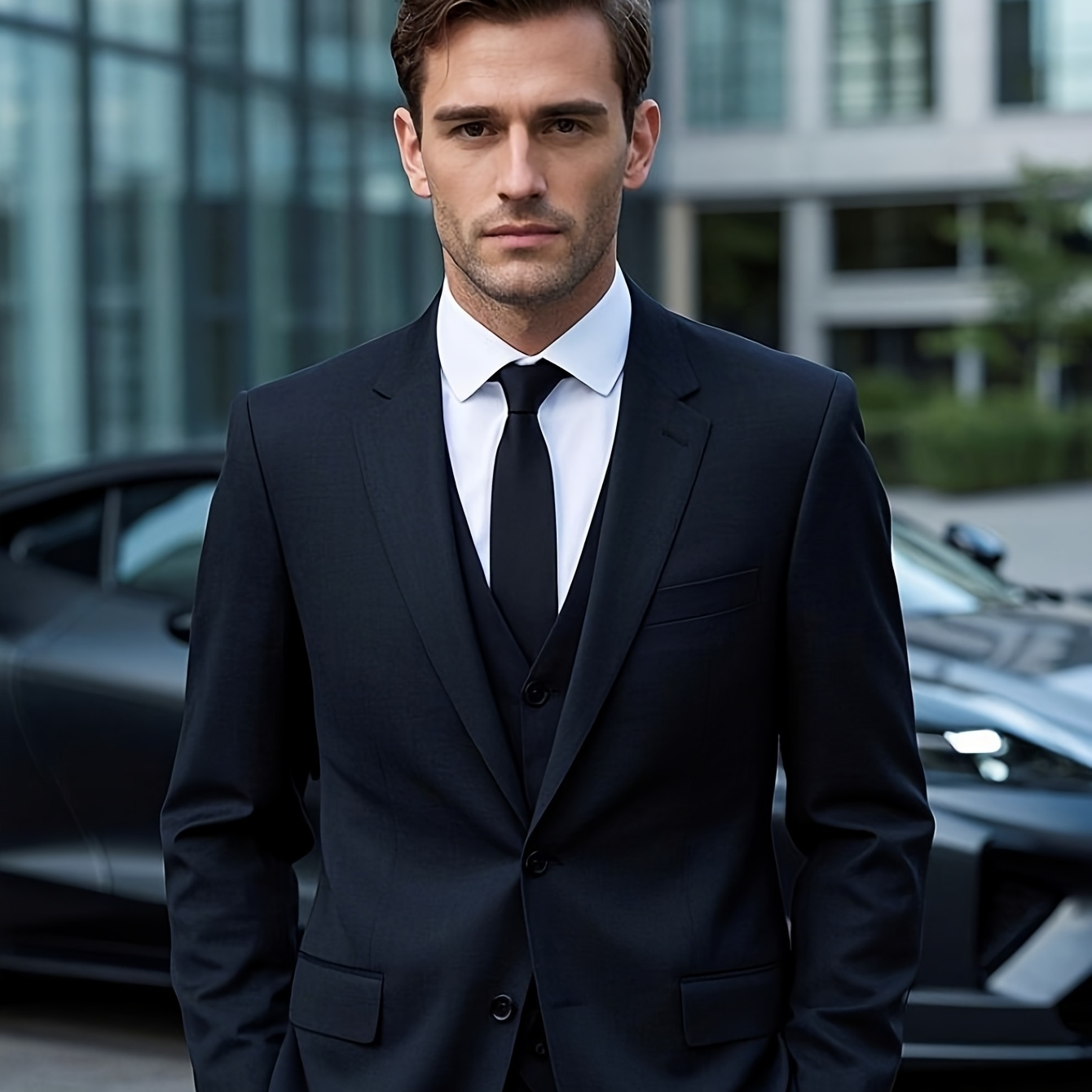 

's Suit Set, High-end Casual Light Business Mature Gentleman Party Formal Suit Two-piece Set