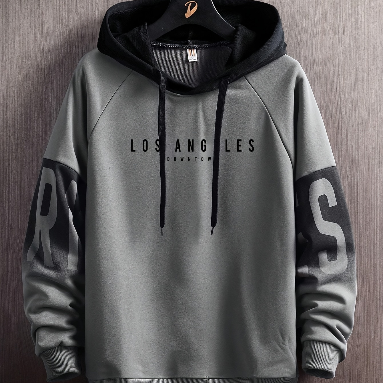 

Men's Los Angeles Graphic Hoodie - Casual Sweatshirt With Letter Print, Long Sleeves, Drawstring Hood For Fall/winter, Autumn Winter Apparel|casual Streetwear|smooth Texture Fabric