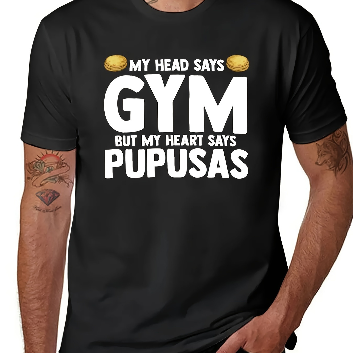 

New My Head Says Gym But My Heart Says T-shirt Sports Fan T-shirts Man Clothes Mens Long Sleeve T Shirts Hot 220g