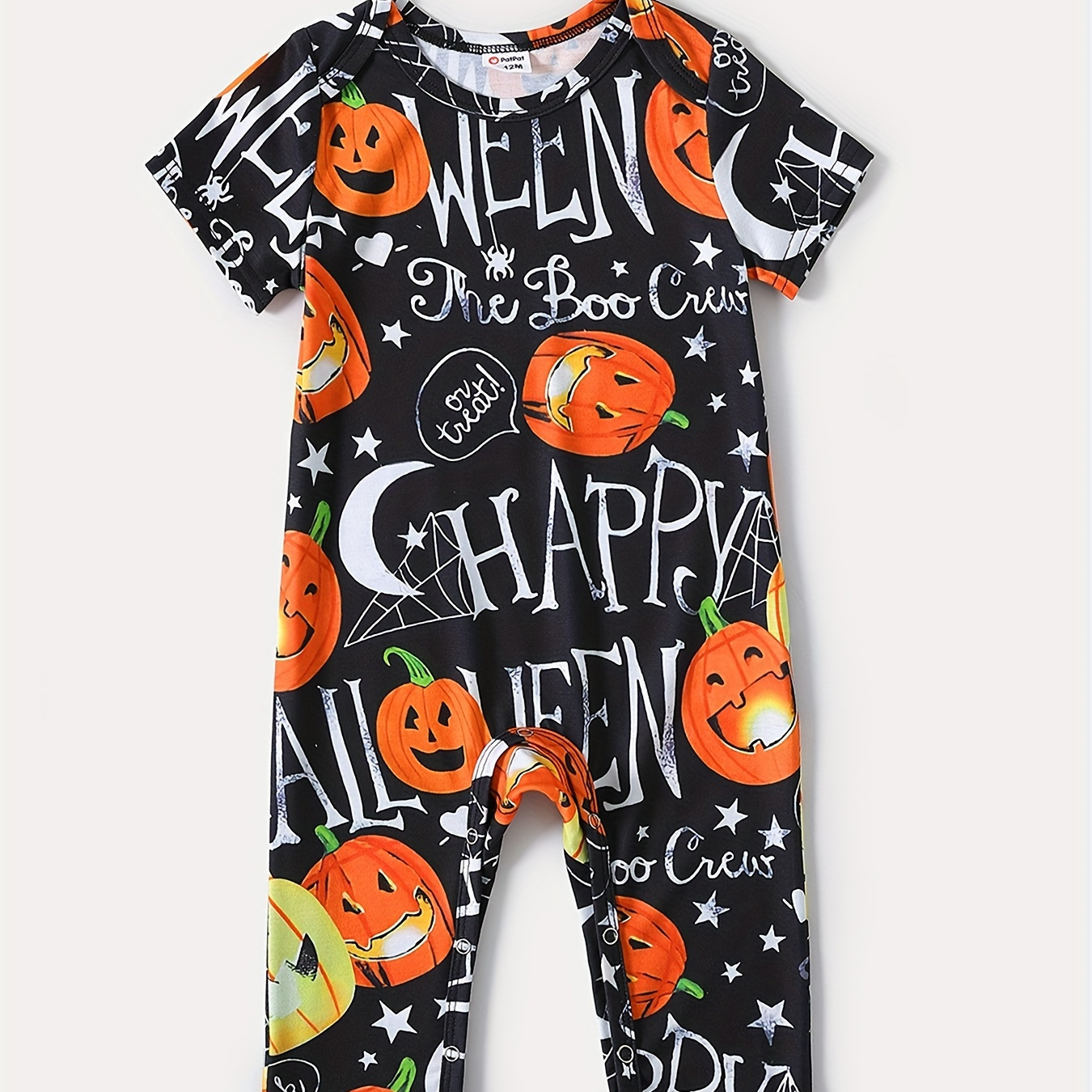 Halloween Party Family Matching Cotton Bat Graphic Short*sleeve T-shirts  And Allover Pumpkin Print Drawstring Ruched Bodycon Dresses Sets For Summer  - Temu Australia