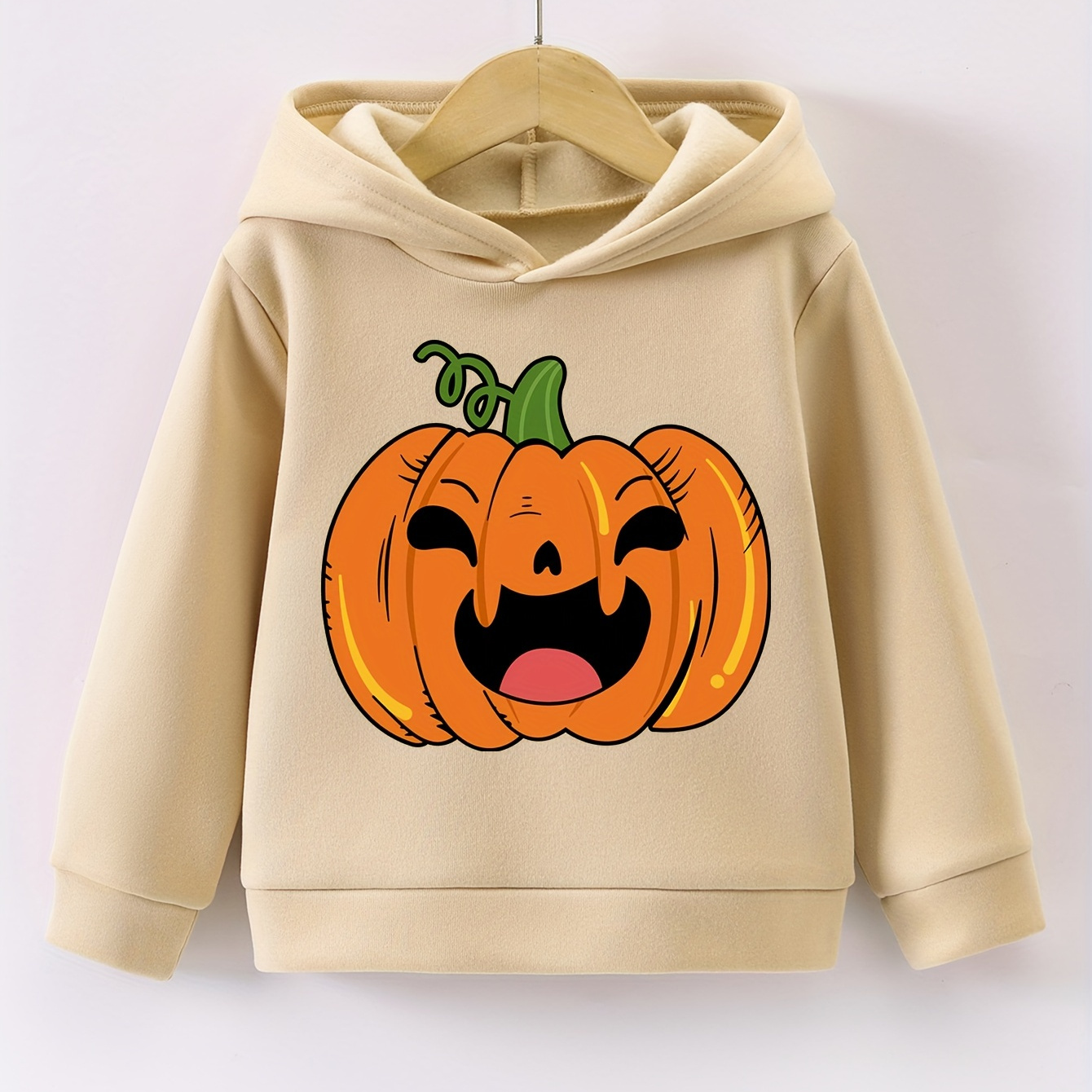 Halloween Flame Pumpkin Print Boys Casual Pullover Long Sleeve Hoodies, Boys  Sweatshirt For Spring Fall, Kids Hoodie Tops Outdoor - Temu