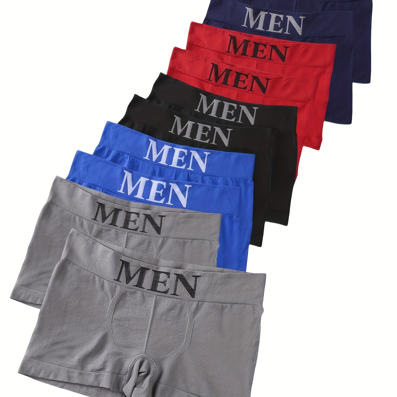 

Mélange de couleurs 10 pièces Slips pour hommes Boxers pour hommes Sports Sous-vêtements couture Confortables et respirants Combinaison de boxeurs