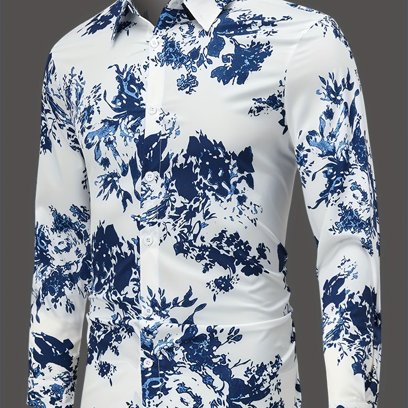 

Trendy Men's Casual Button Up Long Sleeve Shirt, Men's Clothes For Autumn, Tops For Men