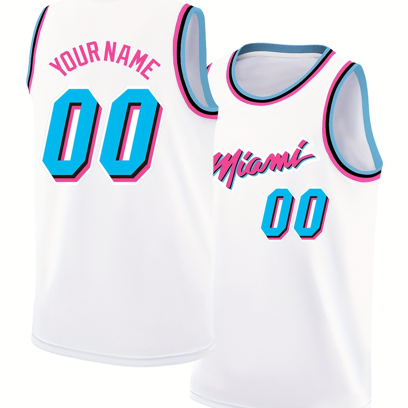 

Customizable Men's Basketball Jersey With Embroidered Lettering And Numbering - Available -3xl Sizes