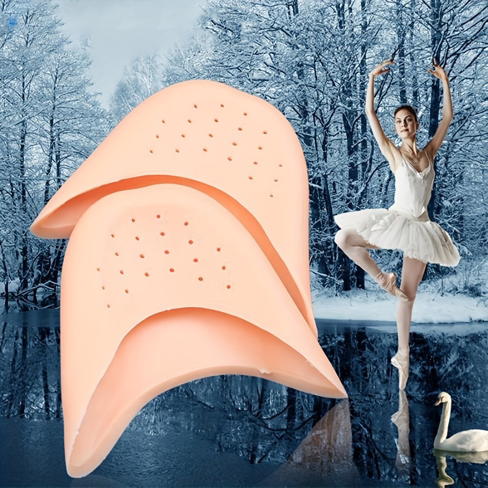  2 Pair Toe Protectors Pointe Shoes Protectors Ballet Dance Shoe  Toe Pads Toe Covers Toe Protectors with Breathable Hole (White *1 Pair +  Skin Color *1 Pair) : Health & Household