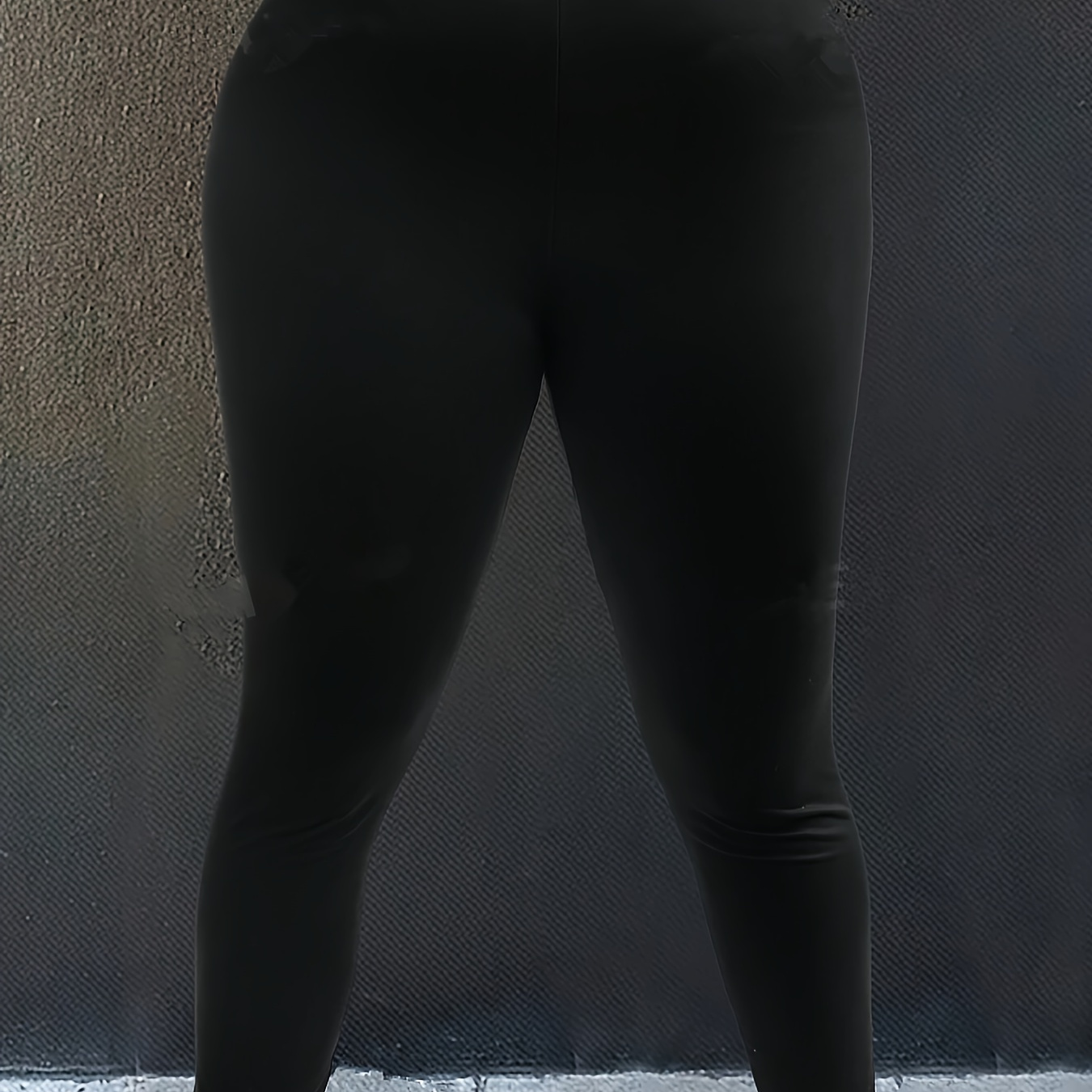 

Leggings Grande Taille pour Femmes - Couleur Unie, Extensibles, Pantalons en Tricot Décontractés pour le Printemps/Été/Automne