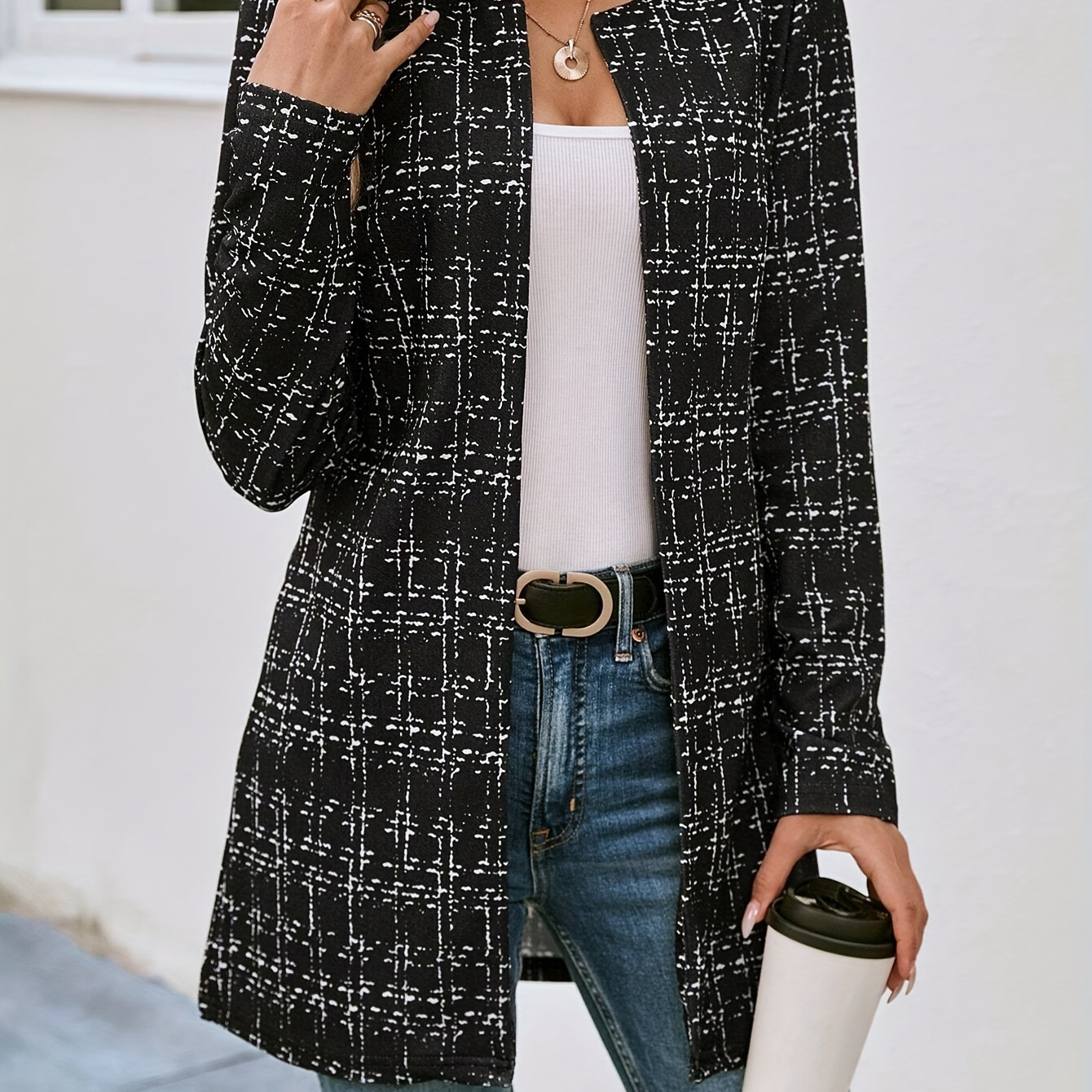 

Long Sleeve Cardigan For Women - , , And Round , , And - For Fall And