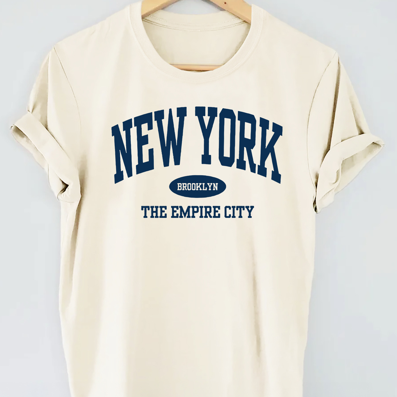 

Letter Print T-shirt, Short Sleeve Crew Neck Casual Top For Summer & Spring, Women's Clothing