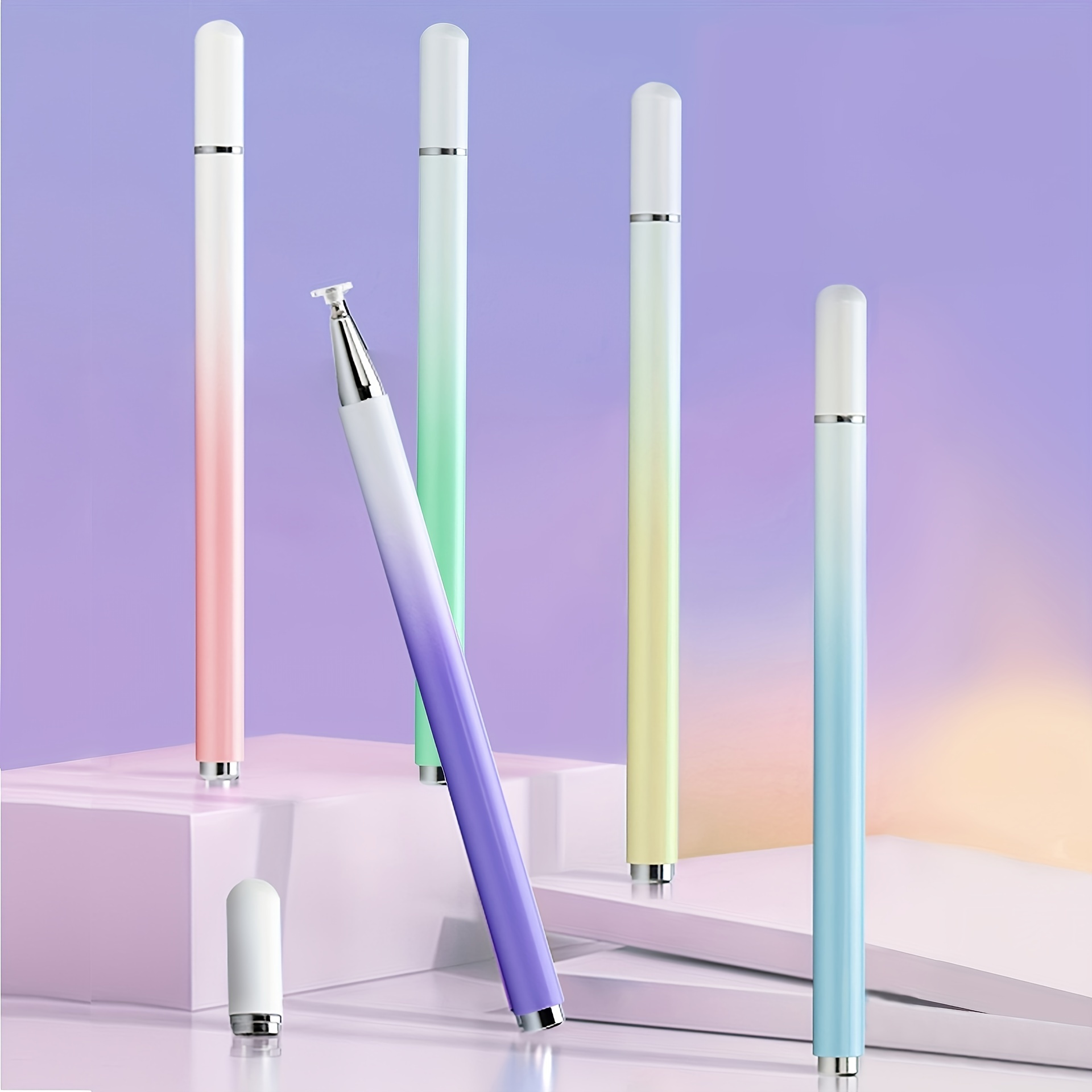 5pcs Different Color Pens For Note Taking, Ballpoint Pen Tip, Pen Holder  Type, For Phone Tablet Computer Capacitive, Office Stylus, Black Ink, Smart
