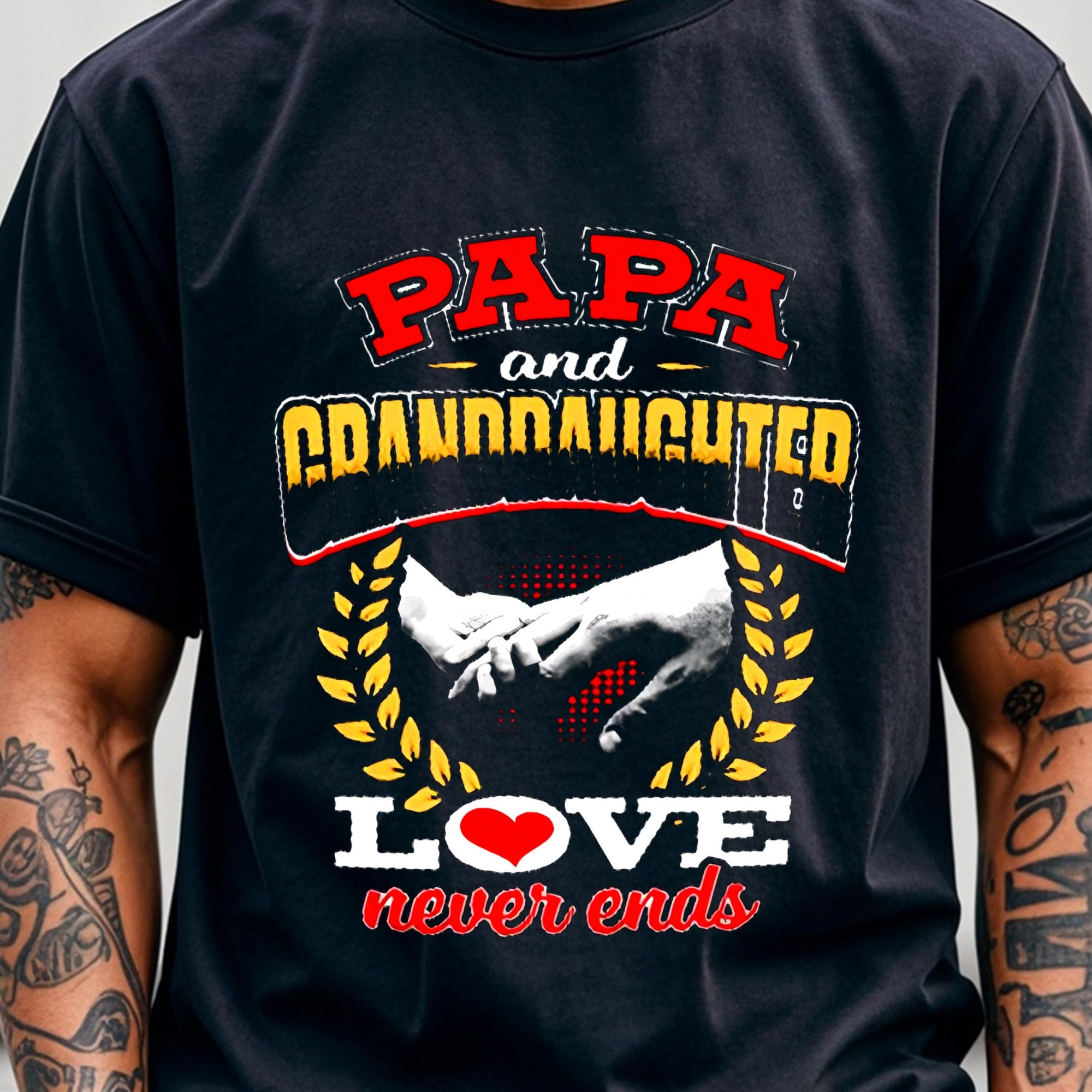 

Papa And Granddaughter For Men Mens Cotton T-shirts Crew Neck Casual T-shirt Soft 100% Cotton Funny T-shirts Gym-friendly Running 4 Seasons