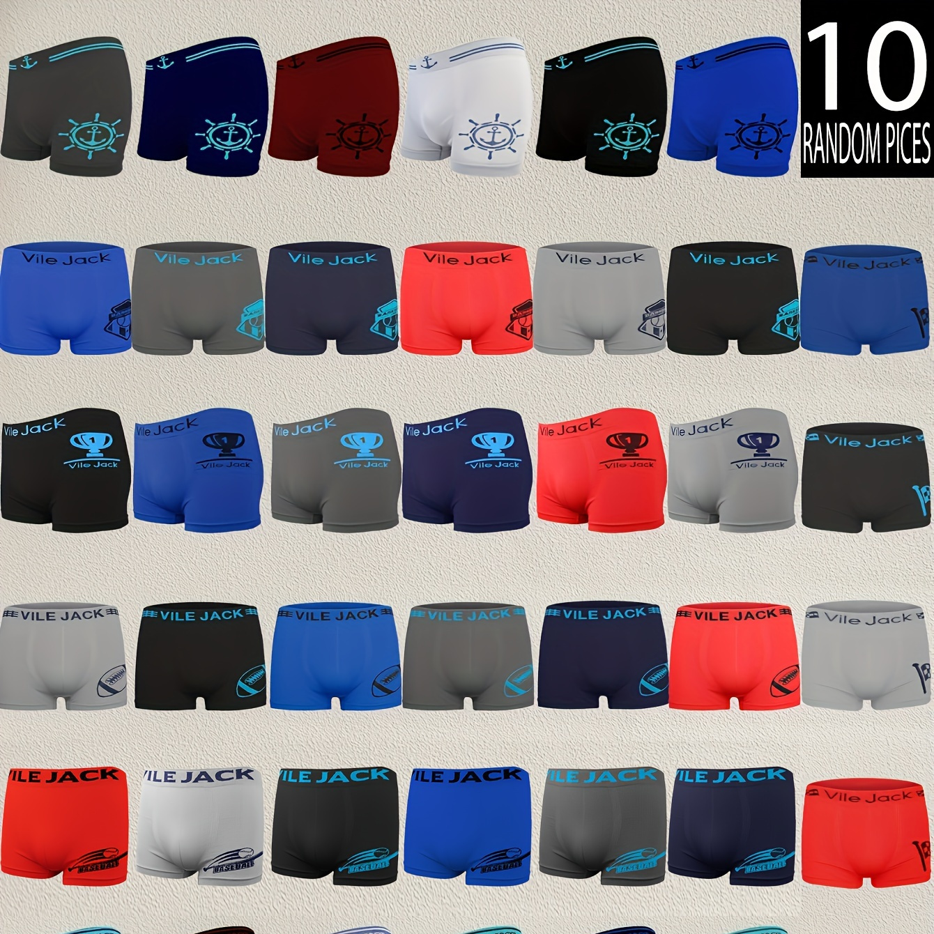 

10pcs Boy's Briefs , -drying Briefs, - Underwear For Boys