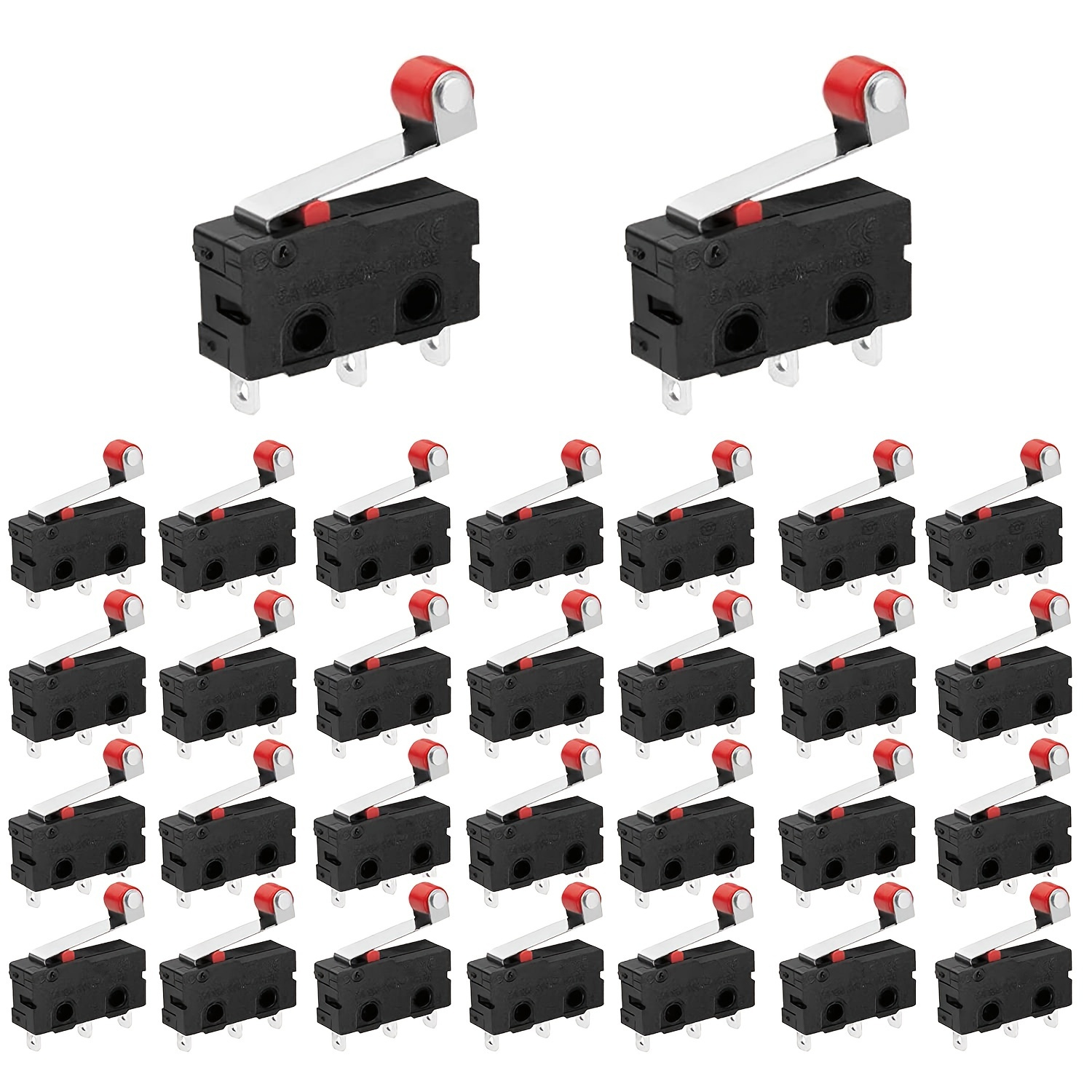 30pcs Momentary Roller Lever Arm Limit Switch Ac 250v 5a - Temu