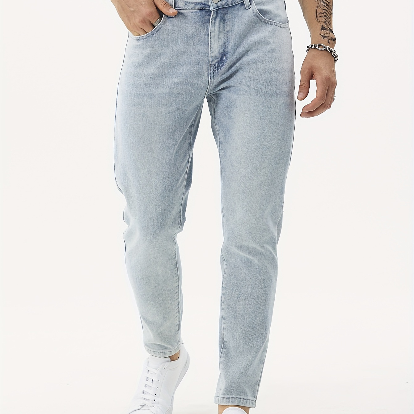 

Men's Regular Fit Jeans, Fashion Comfy Denim Pants For Men, Versatile For All Seasons