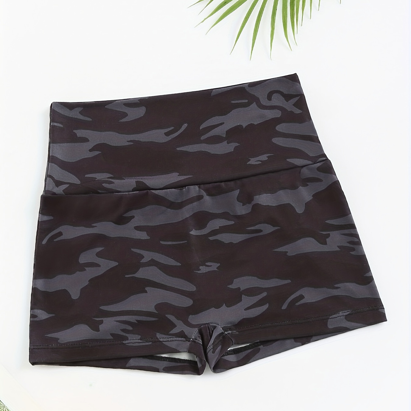 

Camouflage Print Lounge Bottoms, Comfy Elastic Waistband Shorts, Womens Loungewear & Sleepwear