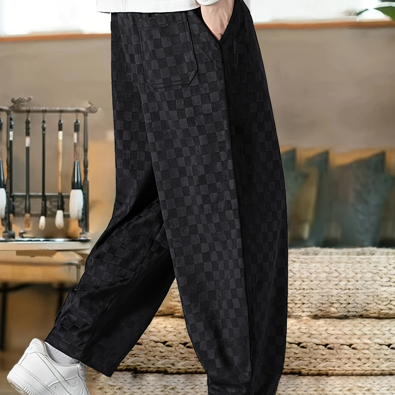 mens casual corduroy wide leg pants loose straight leg - Temu mens casual corduroy wide leg pants loose straight leg - Temu