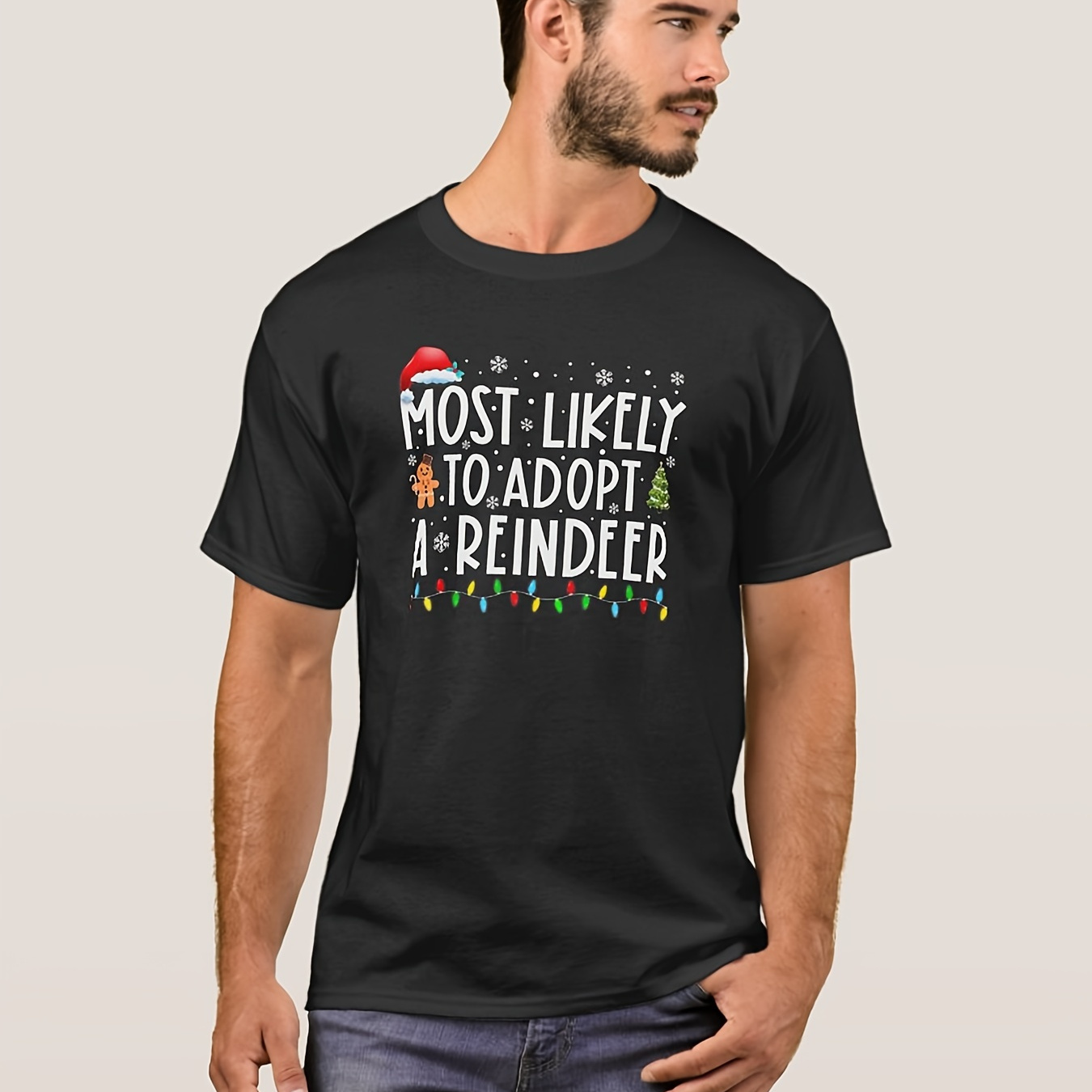 

Men's Hoodie, Men's Hoodie, Men's Casual Hoodiemost To A Reindeer Funny Christmas -shirt