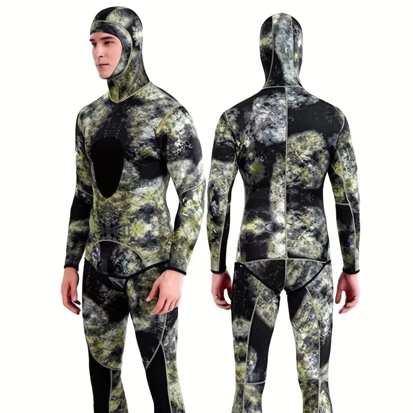 Men's Camouflage Long Sleeve Diving Suits Set Wetsuit - Temu Philippines