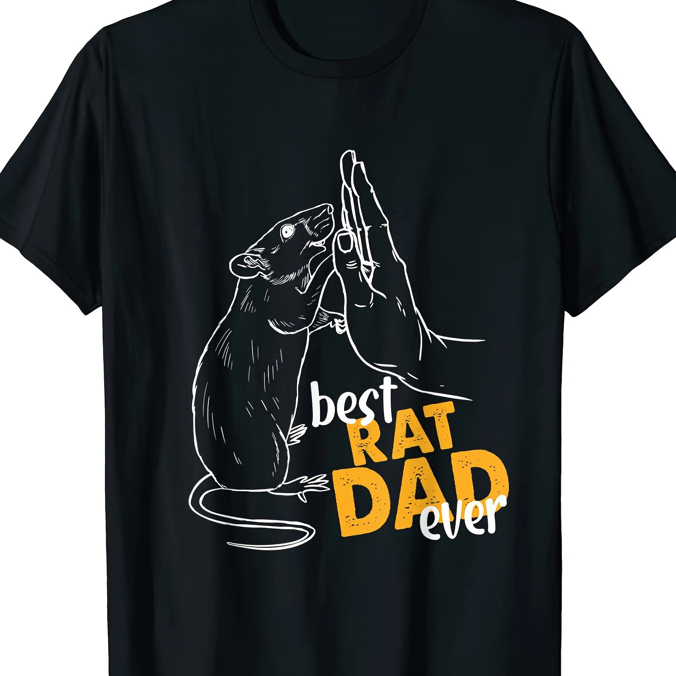 

Gifts Japanese Anime Retro Animals T-shirt Funny Best Rat Dad Ever T Shirts Cotton Streetwear Short Sleeve Birthday 220g