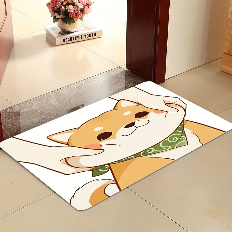 Cute Shiba Inu Doorway Floor Mat Absorbent Non slip Rug - Temu