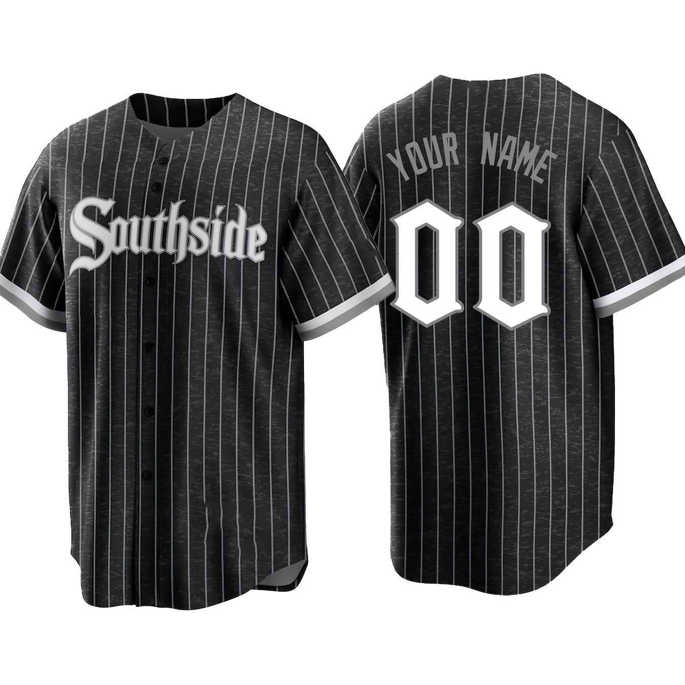 

Customized Name And Number Design, Men's Southside Embroidery Design Short Sleeve Loose Breathable V-neck Baseball Jersey, Sports Shirt For Team Training