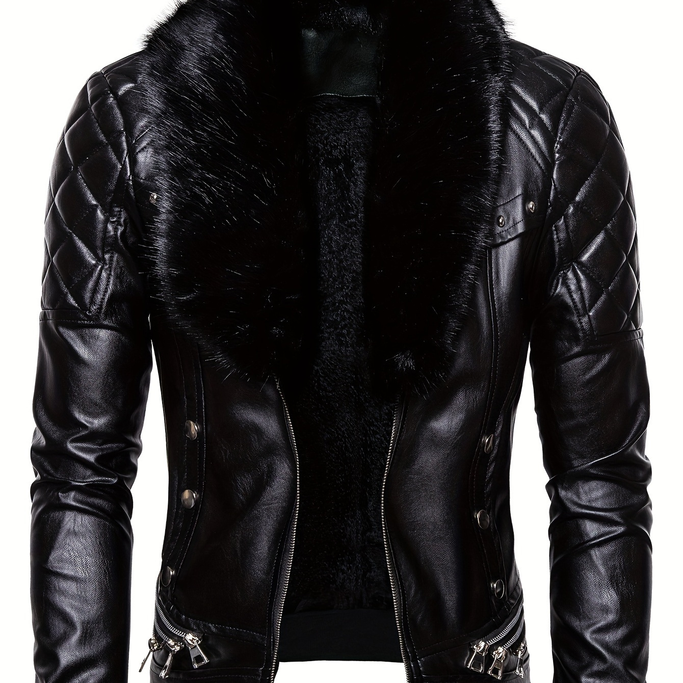 

Men's Detachable Fur-collared Jacket, Suitable For Middle Eastern Styles.