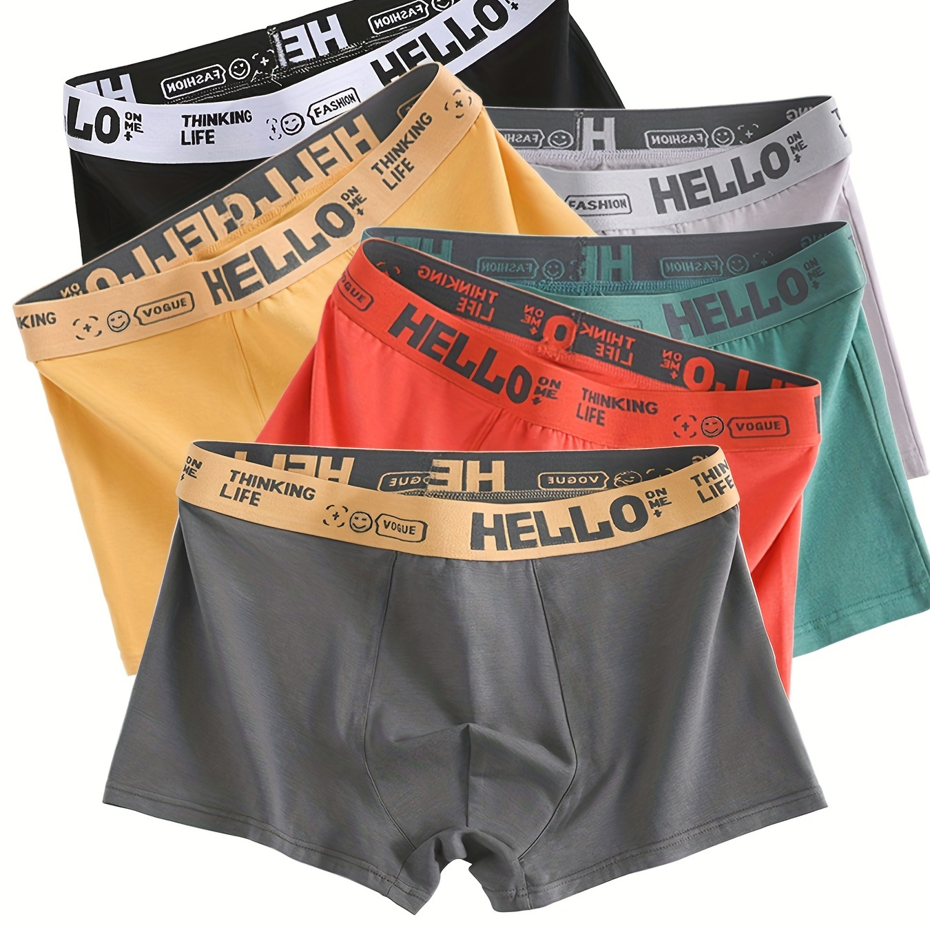 

6pcs Men's Breathable Boxer Briefs Underwear