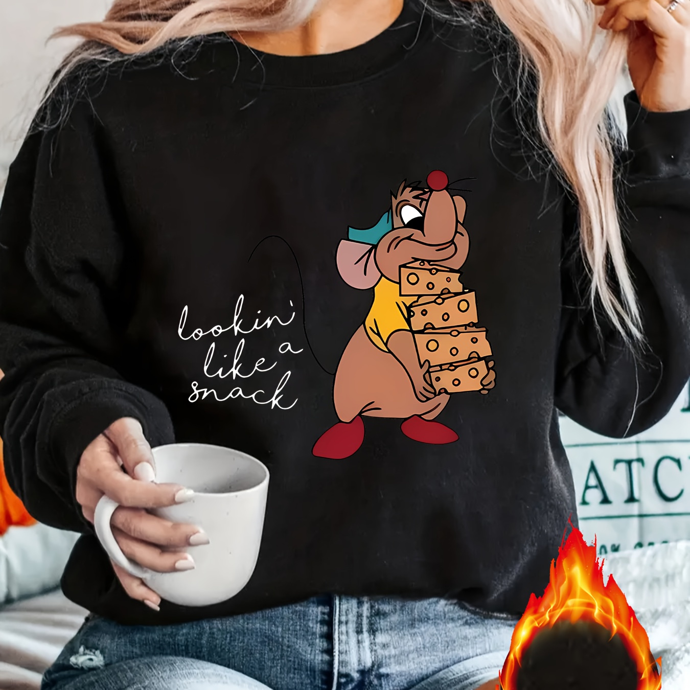 

1pc Long Sweatshirt, , , ,
