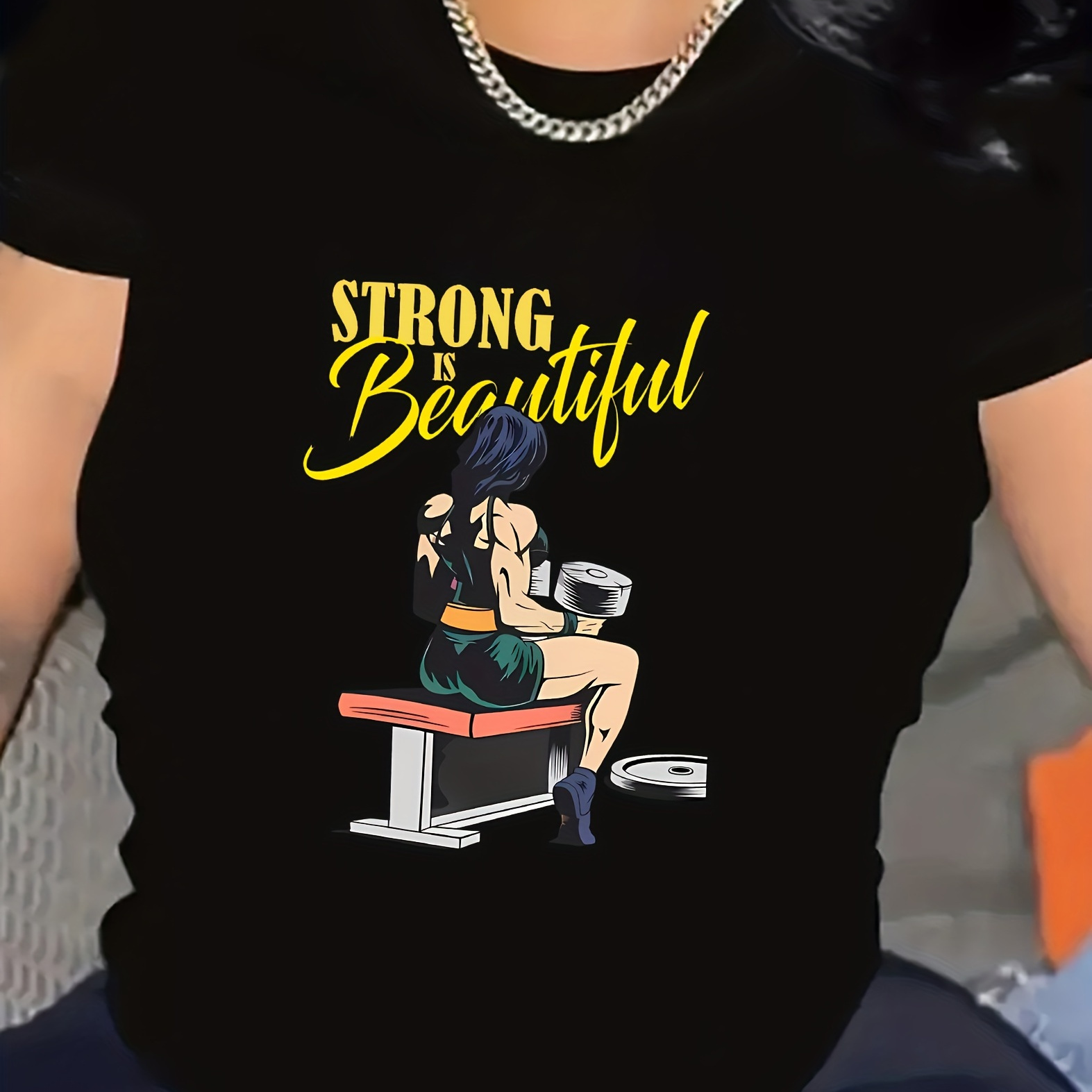

Women's Casual Athletic Tee With Print - Round Neck, Short Sleeve, Loose-fit Sporty T-shirt