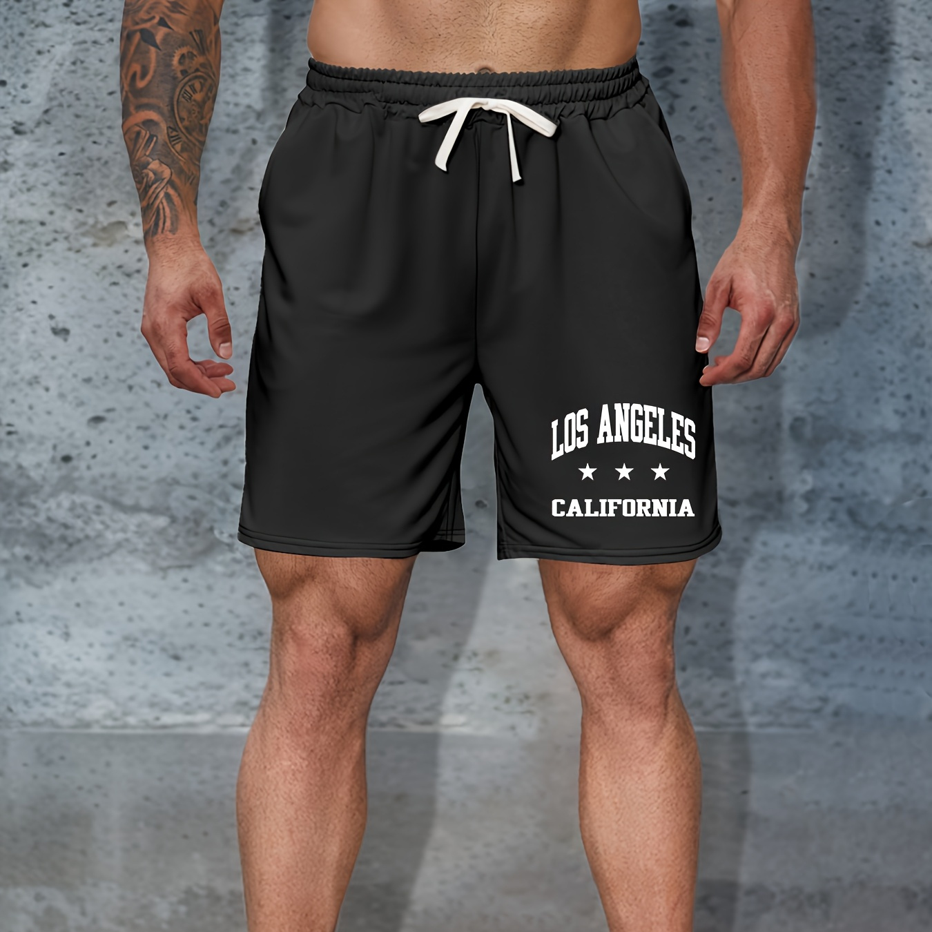 

1 Piece Of Patterned Comfortable Shorts, Men's Casual Slightly Waist Drawstring Shorts, Suitable For Summer Basketball Beach Resorts