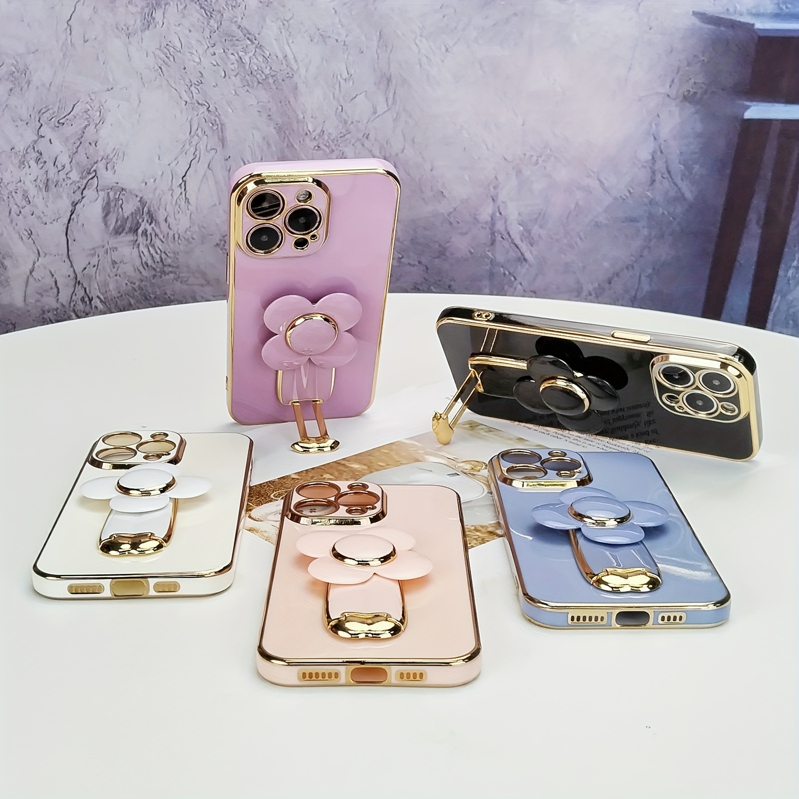 Gold Plating Mouse Duck Phone Case for iPhone 13 Pro Max 11 12 Pro