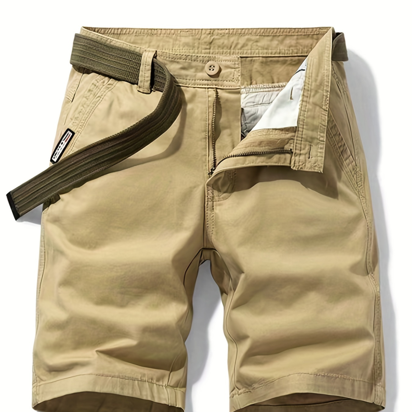 

Classic Design Lightweight Cotton Cargo Shorts, Men's Casual Multi Pocket Cargo Shorts For Summer Outdoor, Bermuda Shorts