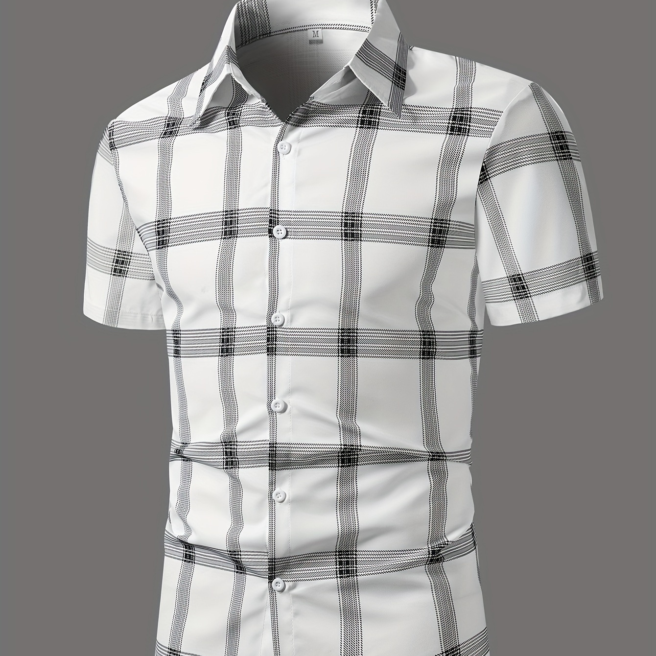 

Retro Casual Plaid Pattern Men's Short Sleeve Button Up Shirt For Summer Outdoor Holiday