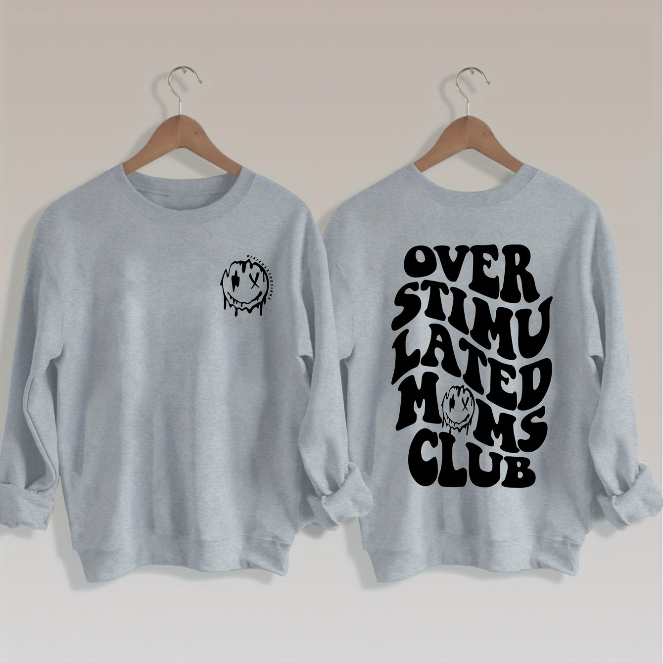 

Letter Print Sweatshirt, Long Sleeve Crew Neck Casual Sweatshirt For Winter & Fall, Women's Clothing
