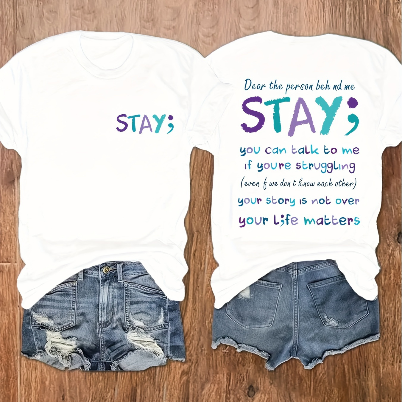 

Plus Size Letter Print T-shirt, Casual Short Sleeve Top For , Women's Plus Size Clothing