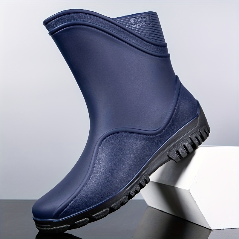 Men Rain Boots, Wear-resistant Waterproof Non-slip Knee High Rain Shoes For Outdoor Walking Fishing