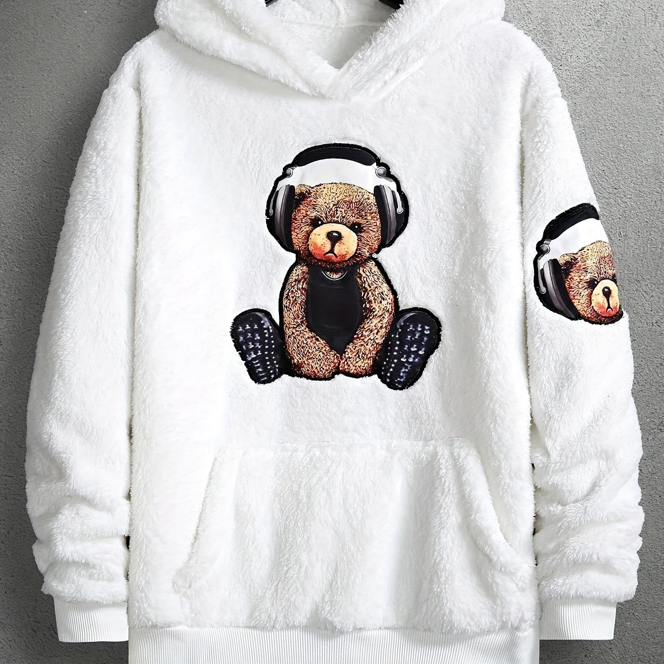 

1pc Women' Hoodie With Teddy , Polyester Knitwear With Hood, Soft And Cozy Pullover For All