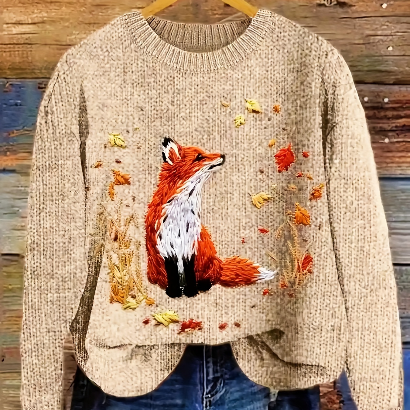 

Fox Long Sweater For - , , And , For Fall And , , , And Layering Jackets