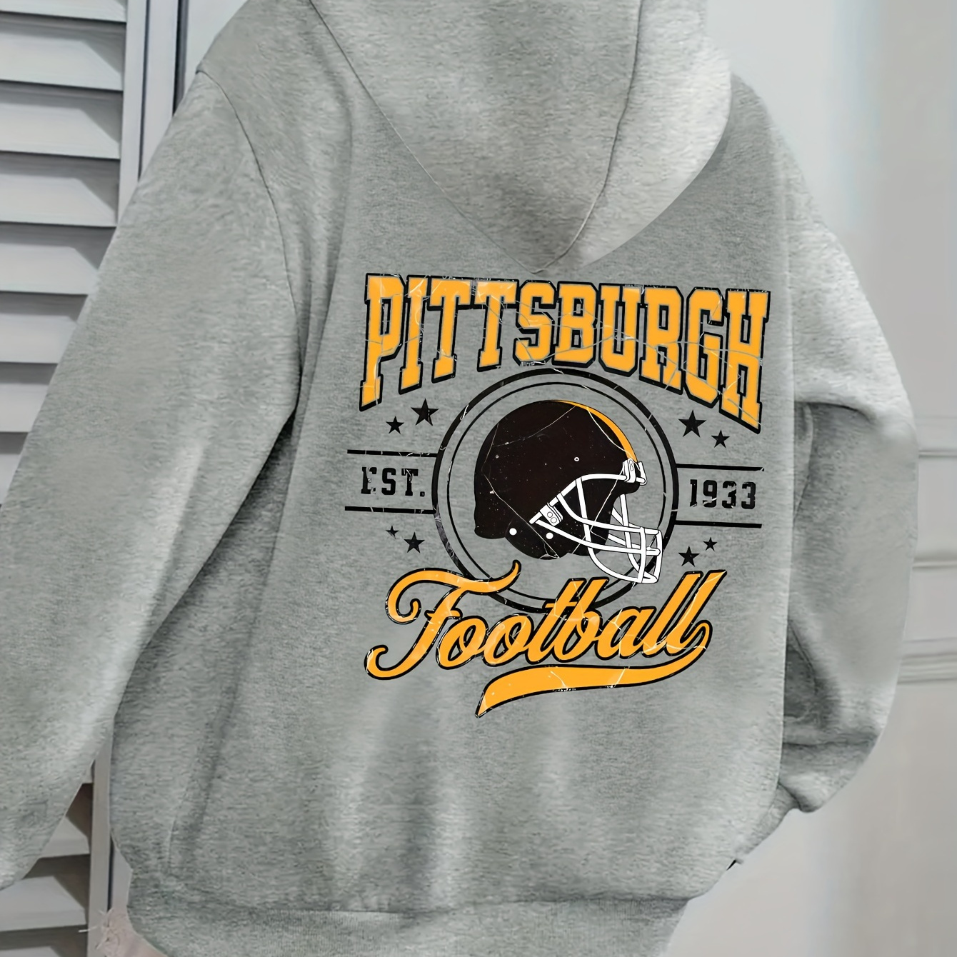 

Plus Size Graphic - 100% Polyester Hooded Sweatshirt , Pattern, Slight For Fall/ - Women's