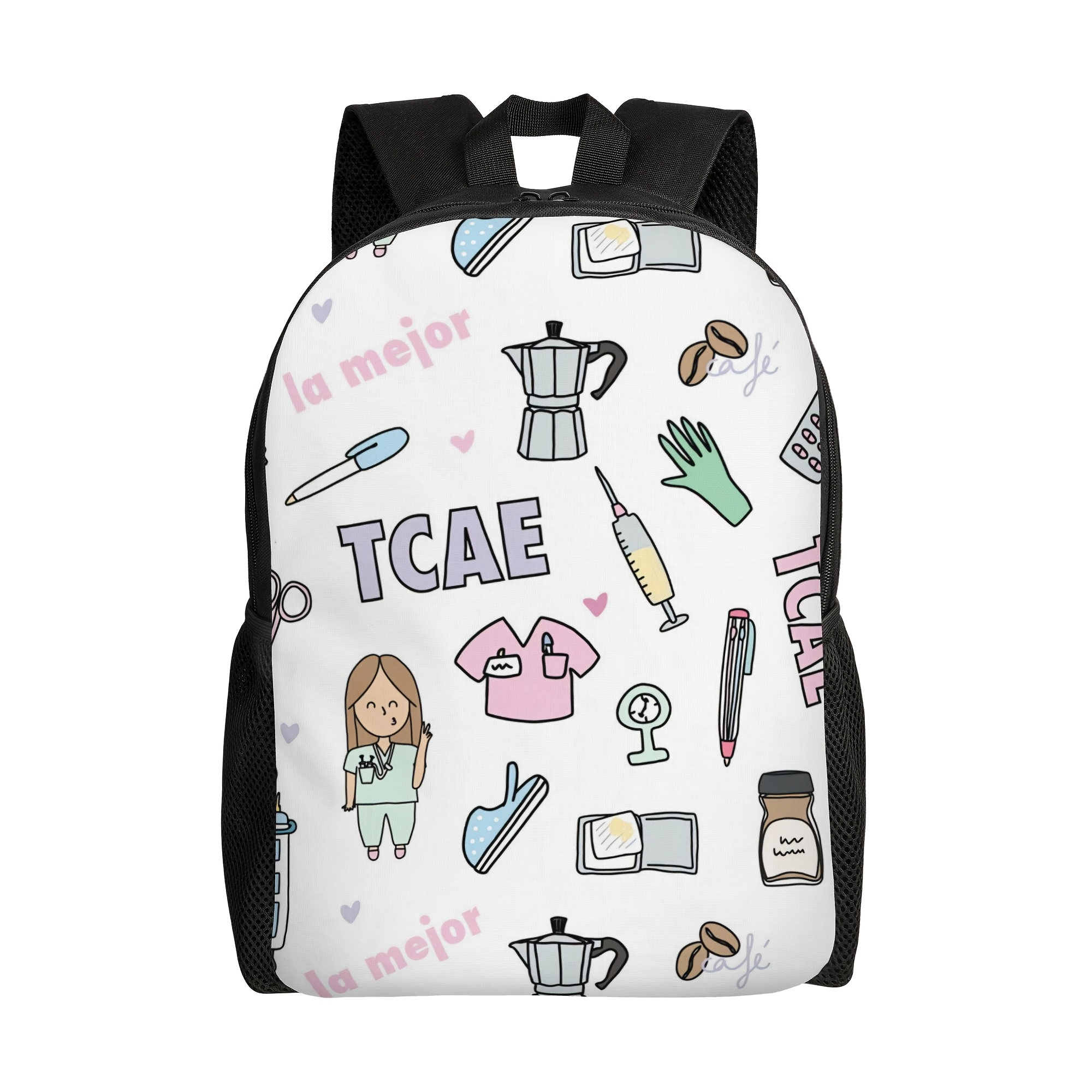 TEMU Mochila de panel único ZLIENSZUS de temática minimalista - para enfermeras, adecuada para , viajes y , se en profesionales, para y profesionales