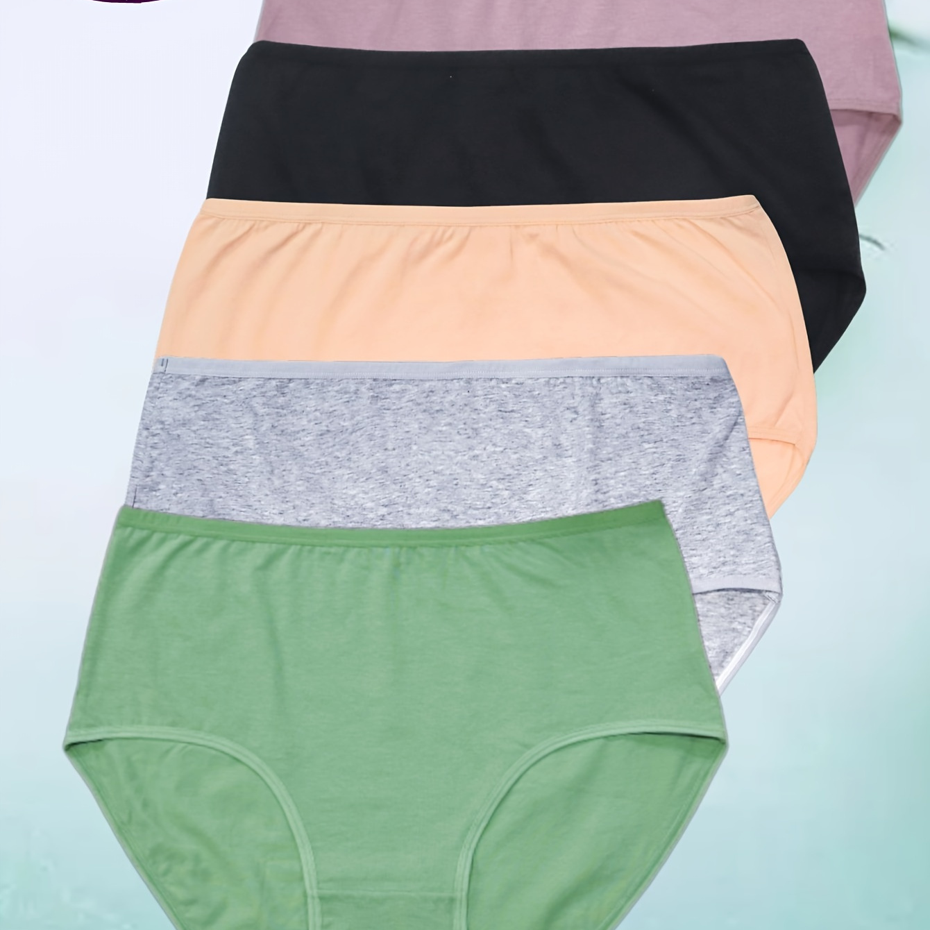 

5pcs Plus Size Panties, 's & Briefs