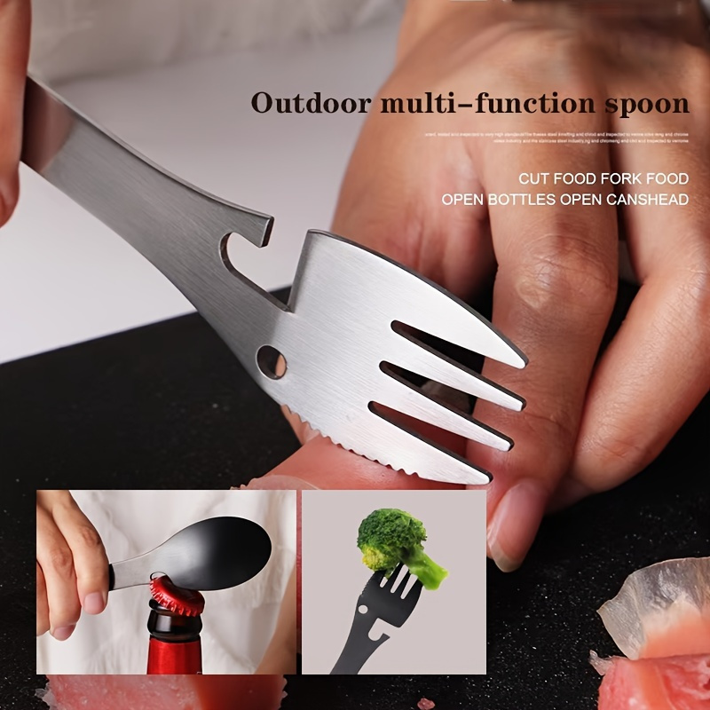 New 5-piece Multi-function Can Opener Mini Bottle Opener Stainless Steel  P38